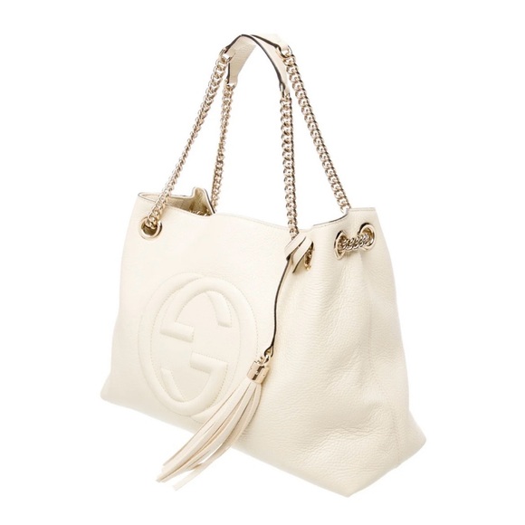 Gucci Soho Pebbled Calfskin Leather Shoulder Bag with Tassel - Picture 7 of 8